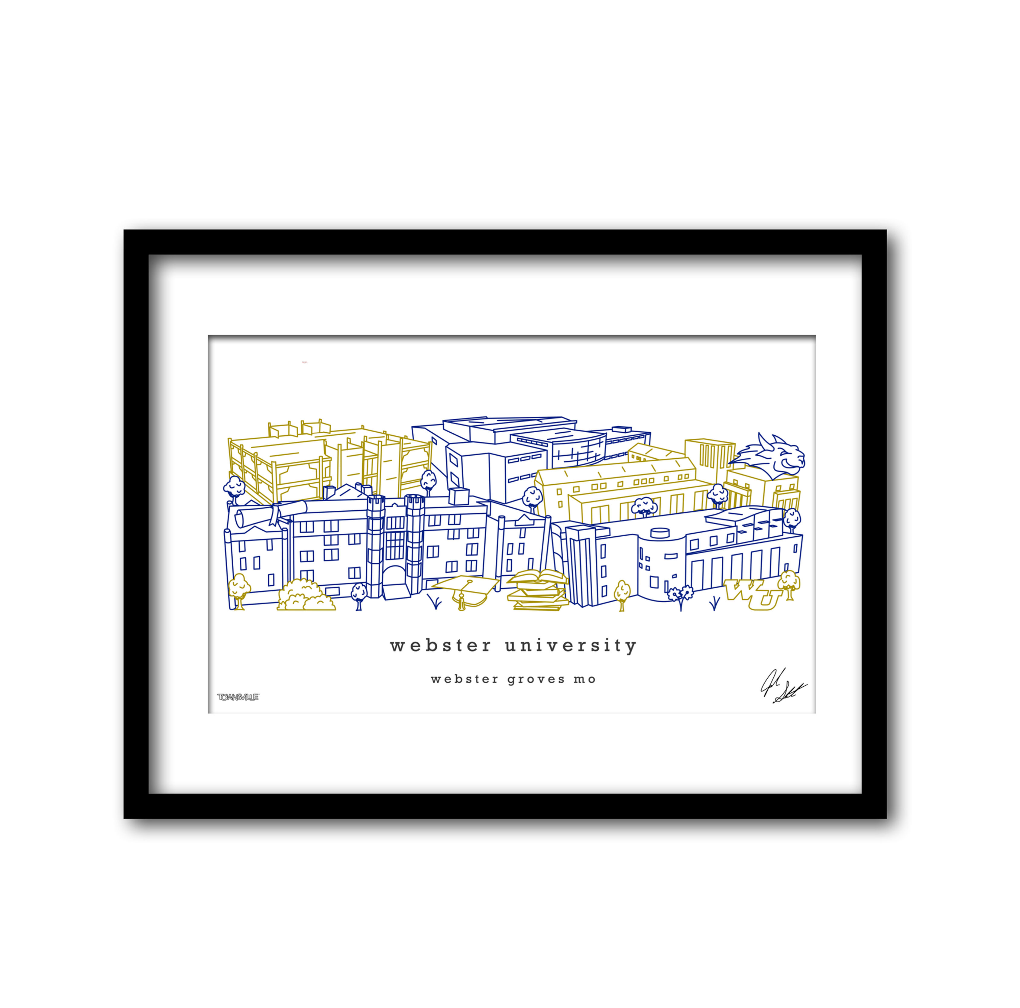Webster University, Graduation Gift, Wall Art, Decor, Office, Alumni