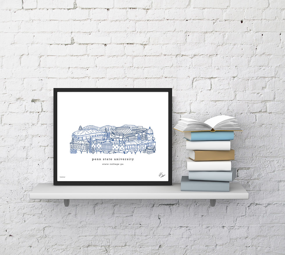 Thumbnail: Penn State University Minimalist Art Print