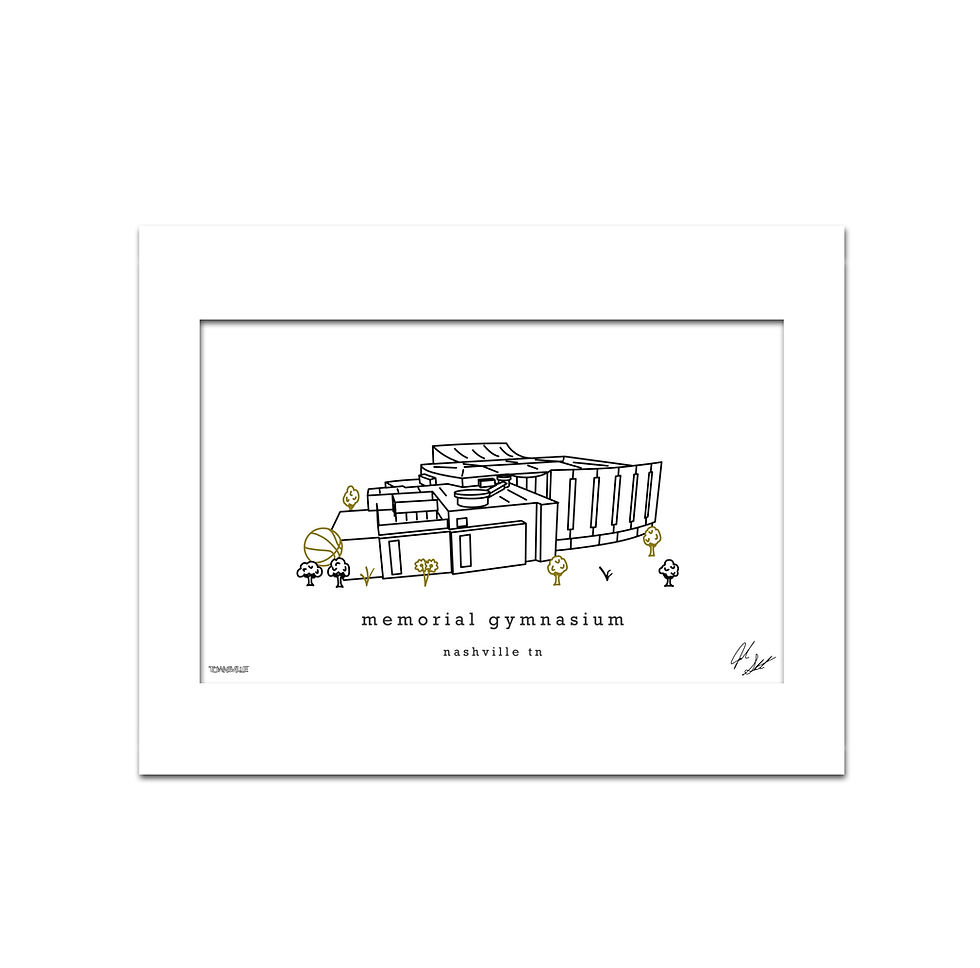 Thumbnail: Memorial Gymnasium Minimalist Wall Decor┃Vanderbilt Commodores Art