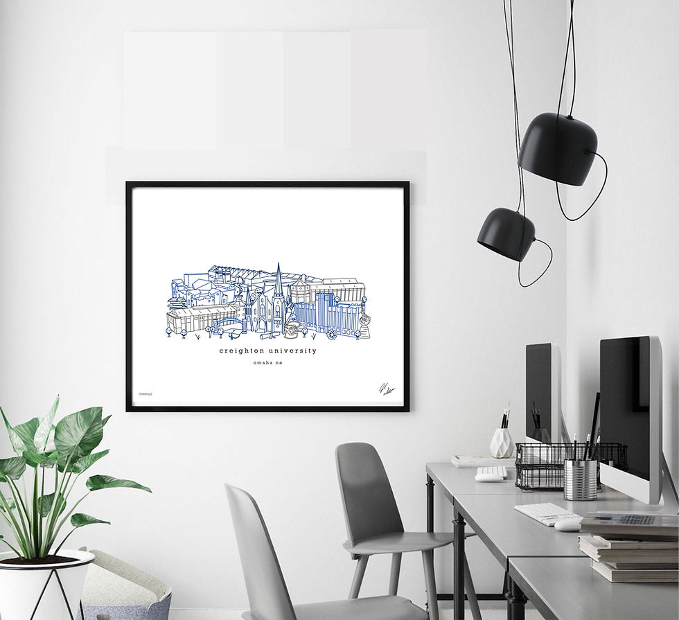 Thumbnail: Creighton University Minimalist Art Print
