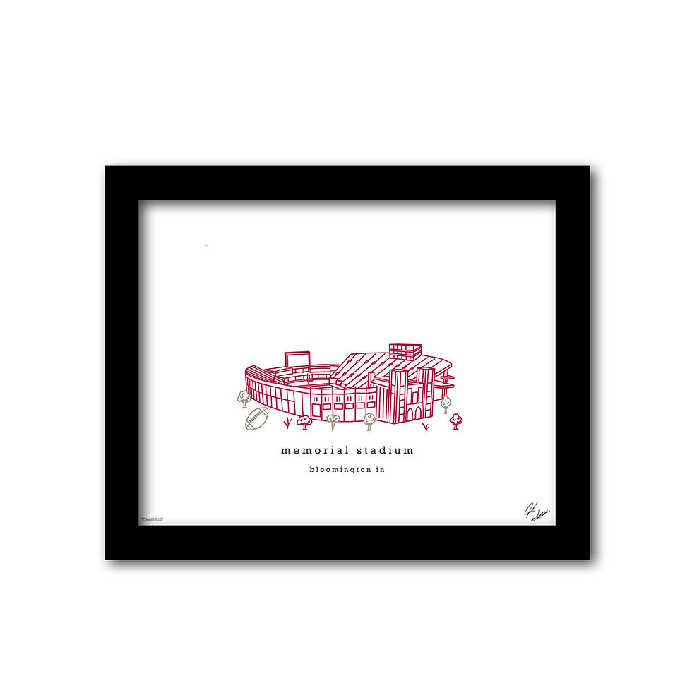 Thumbnail: Memorial Stadium Minimalist Wall Decor┃Indiana Hoosiers Art Print