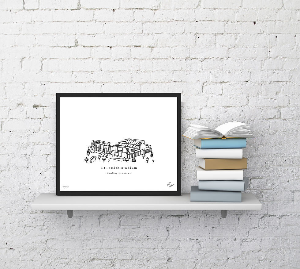 Thumbnail: LT Smith Stadium Minimalist Wall Decor┃Western Kentucky Hilltoppers Art Print