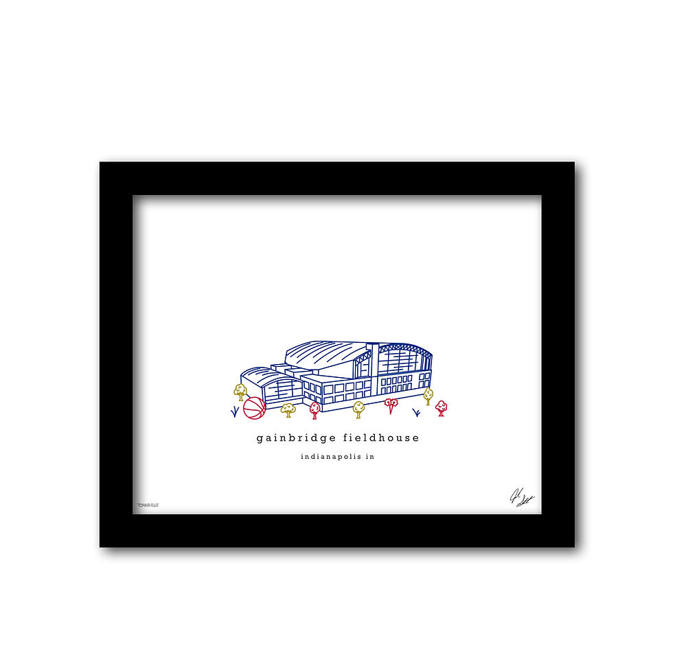 Thumbnail: Gainbridge Fieldhouse Minimalist Wall Decor | Indiana Fever Basketball Art Print