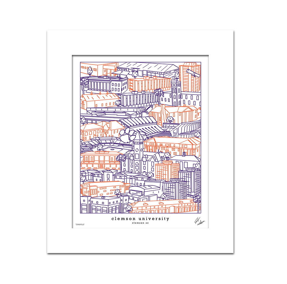 Thumbnail: Clemson University Art Print