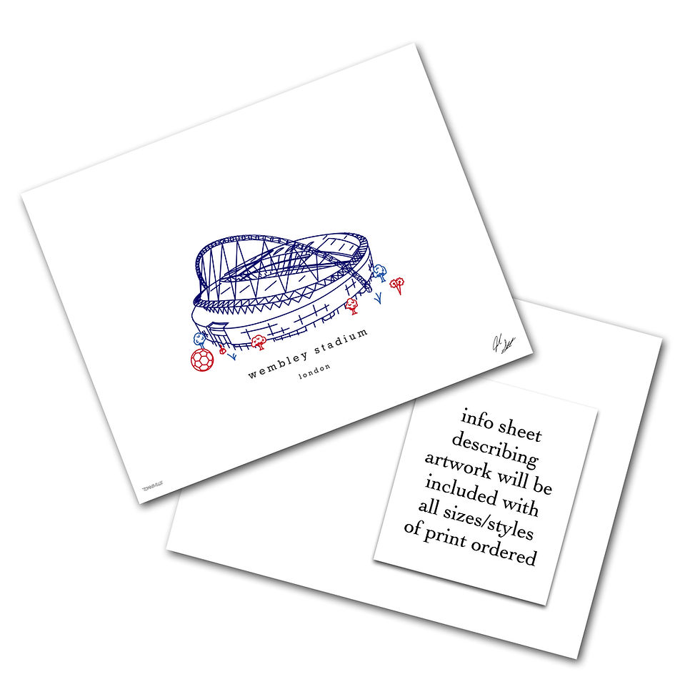 Thumbnail: Wembley Stadium Minimalist Wall Decor┃Home of English Football Art Print