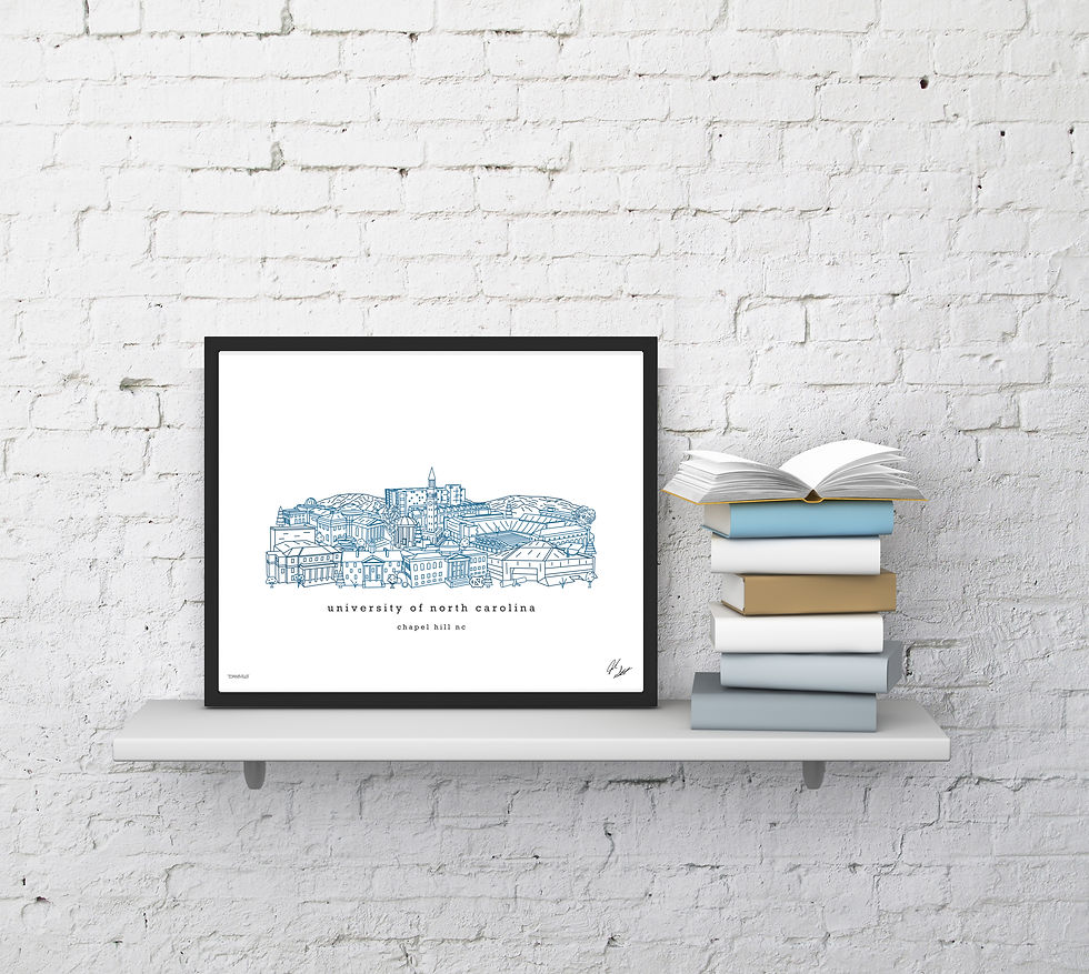 Thumbnail: University of North Carolina Minimalist Art Print