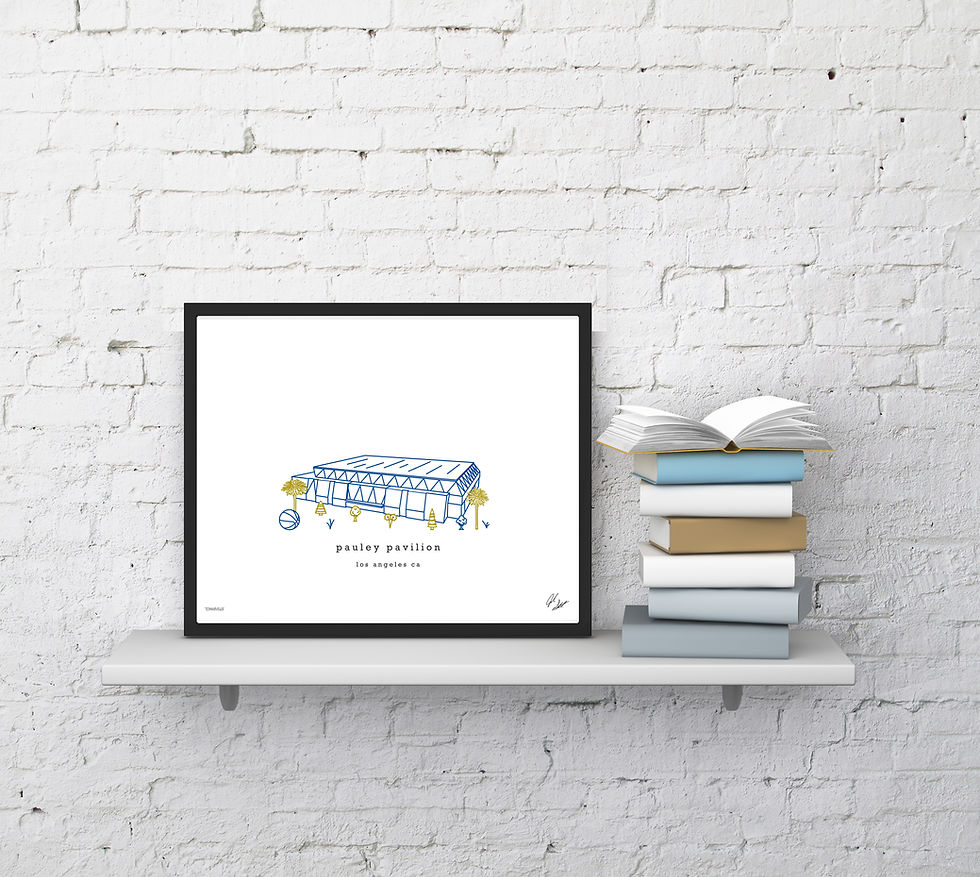 Thumbnail: Pauley Pavilion Minimalist Wall Decor┃UCLA Bruins Art