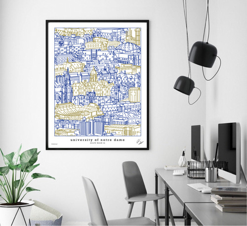 University of Notre Dame Campus Art Print | townsville