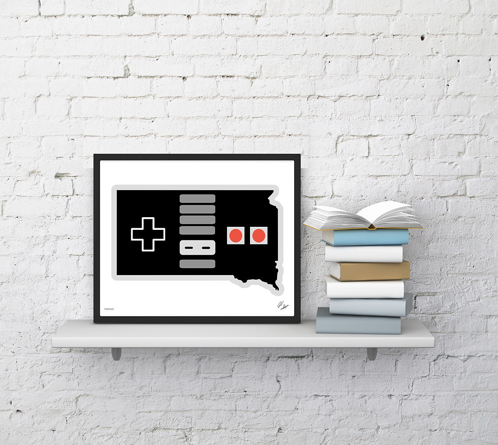 Thumbnail: South Dakota Nintendo Art Print