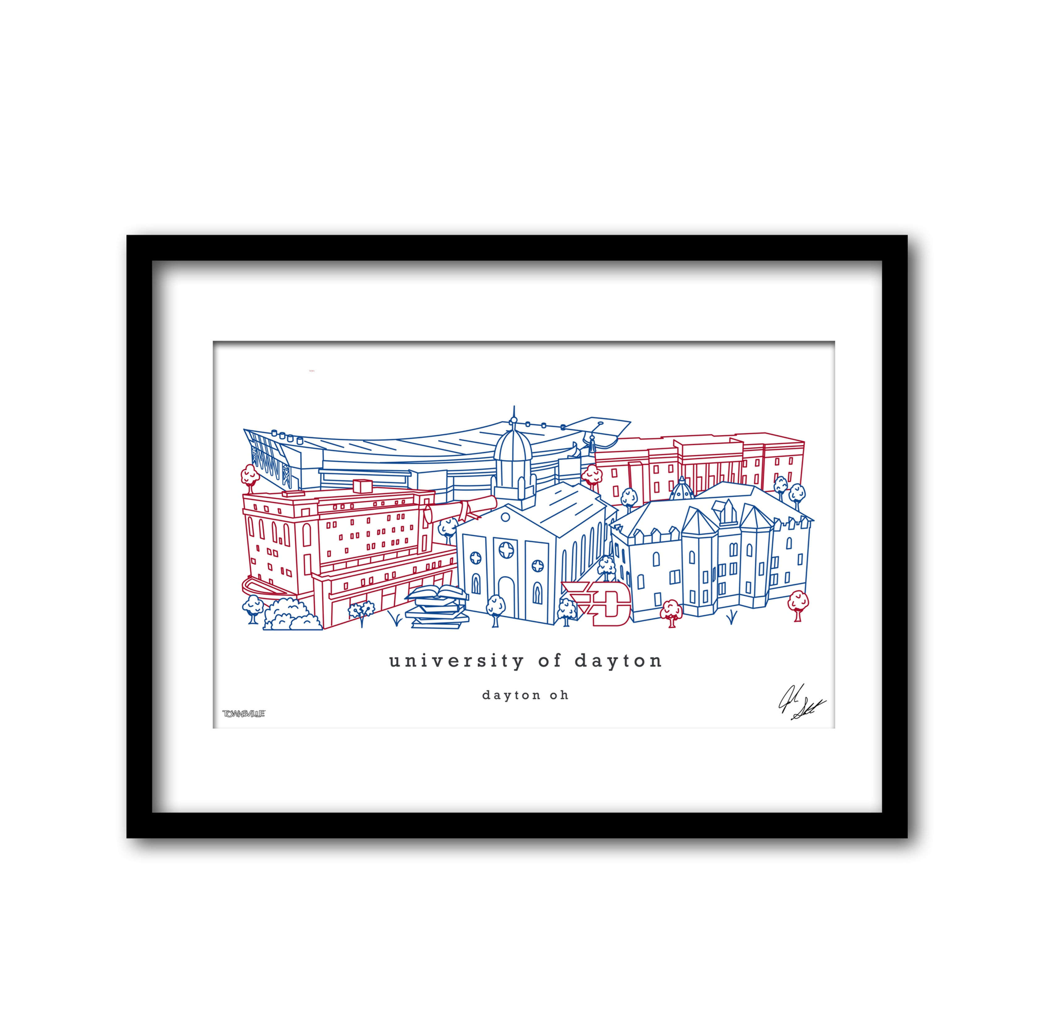 University of Dayton Minimalist Art Print