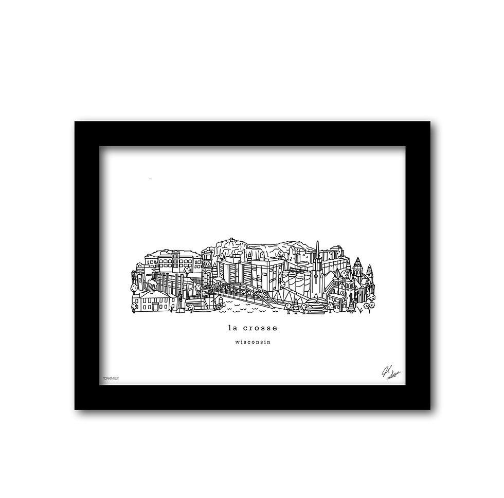 Thumbnail: La Crosse Wisconsin Skyline Minimalist Art Print