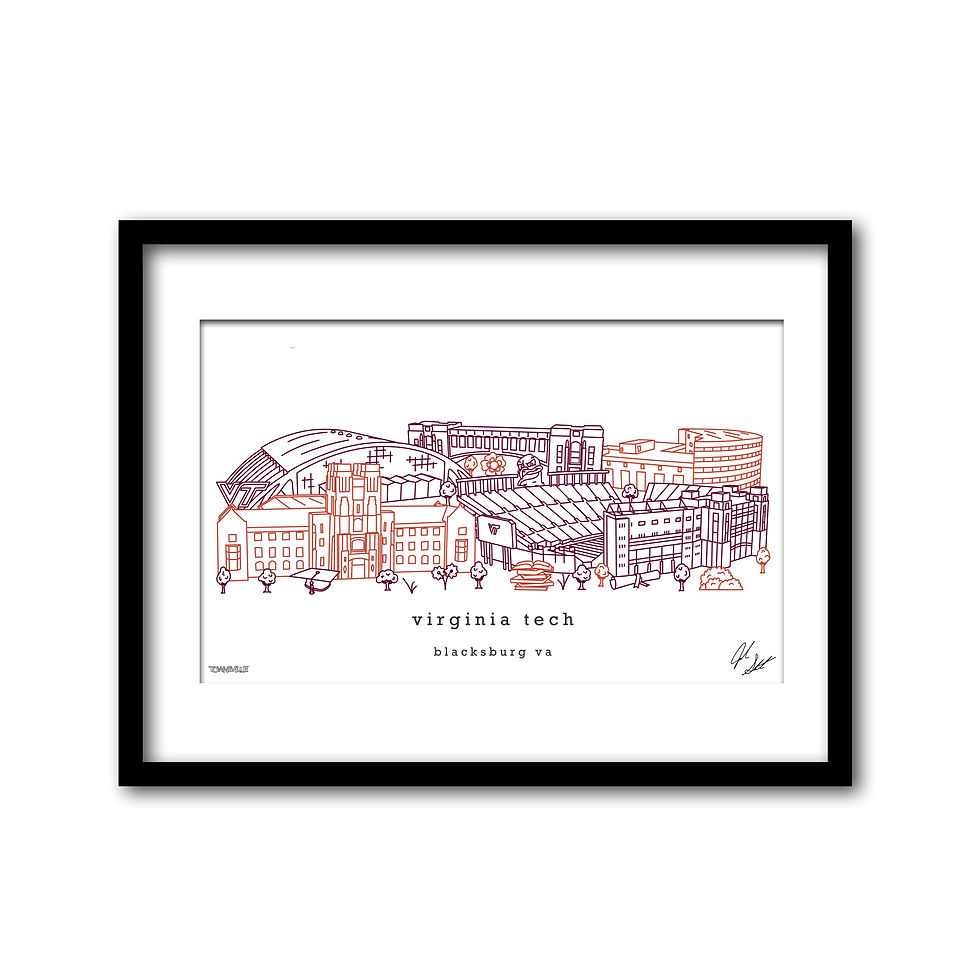 Thumbnail: Virginia Tech Minimalist Art Print