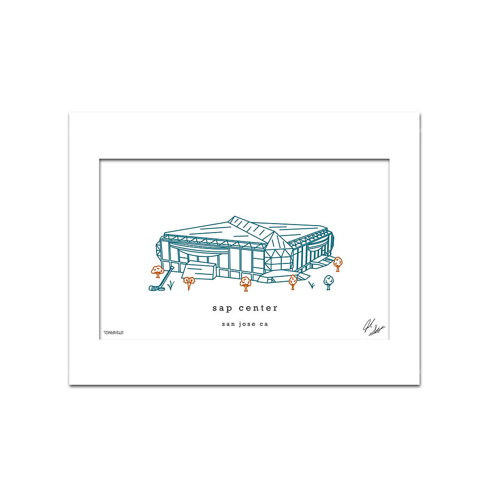 Thumbnail: Sap Center Minimalist Wall Decor┃San Jose Sharks Art Print