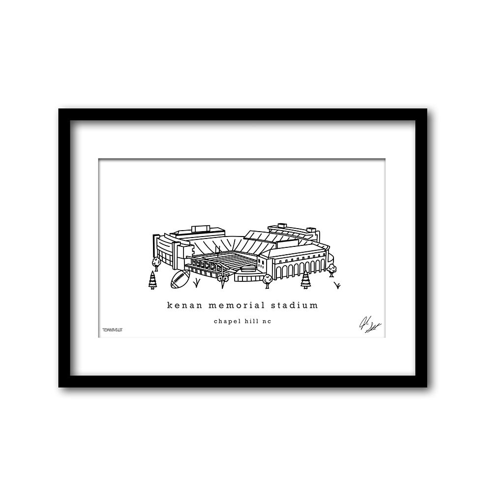 Thumbnail: Kenan Memorial Stadium Minimalist Wall Decor┃North Carolina Tarheels Art Print