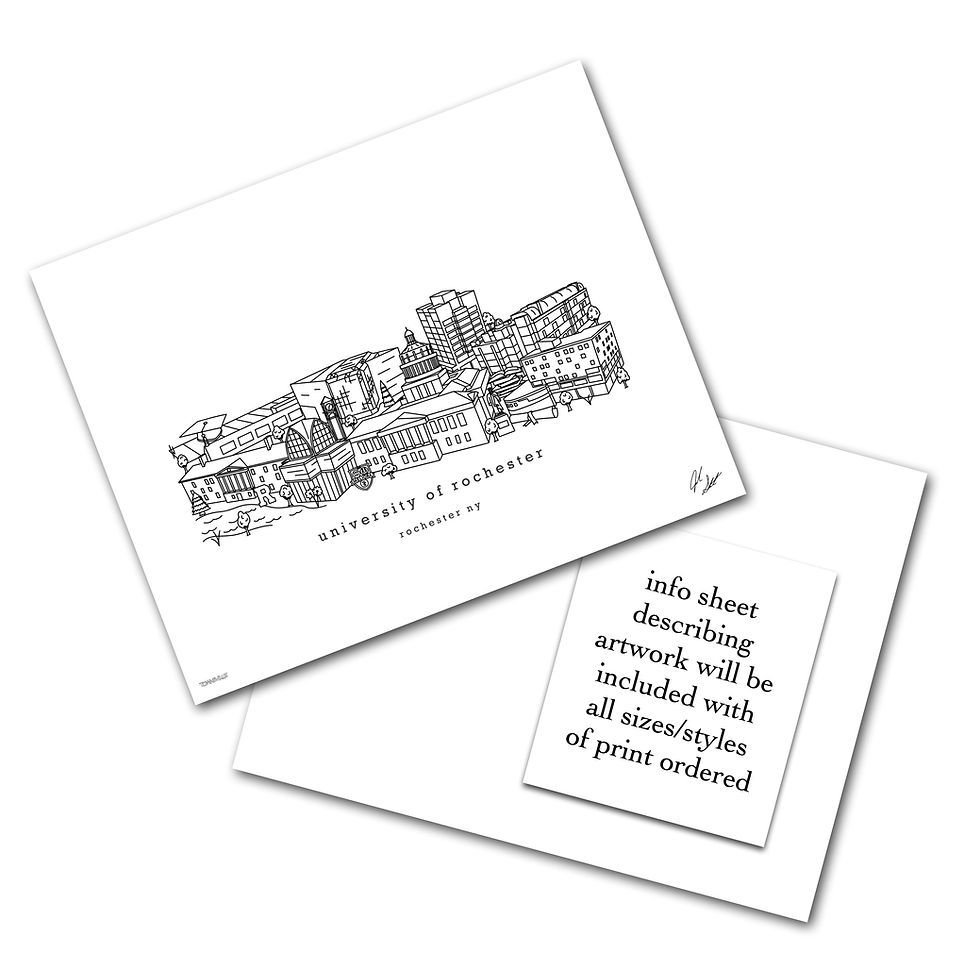 Thumbnail: University of Rochester University Minimalist Art Print