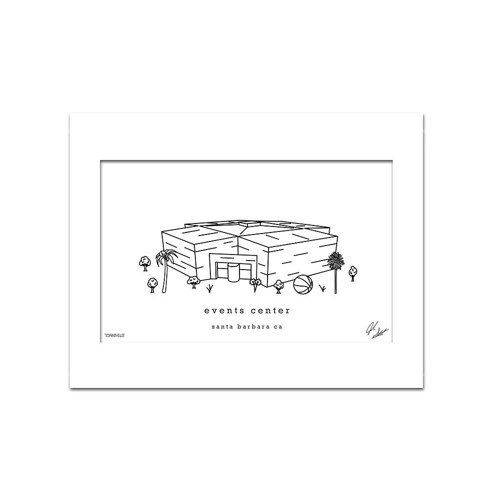 Thumbnail: Events Center Minimalist Wall Decor┃UC Santa Barbara Gauchos Art Print