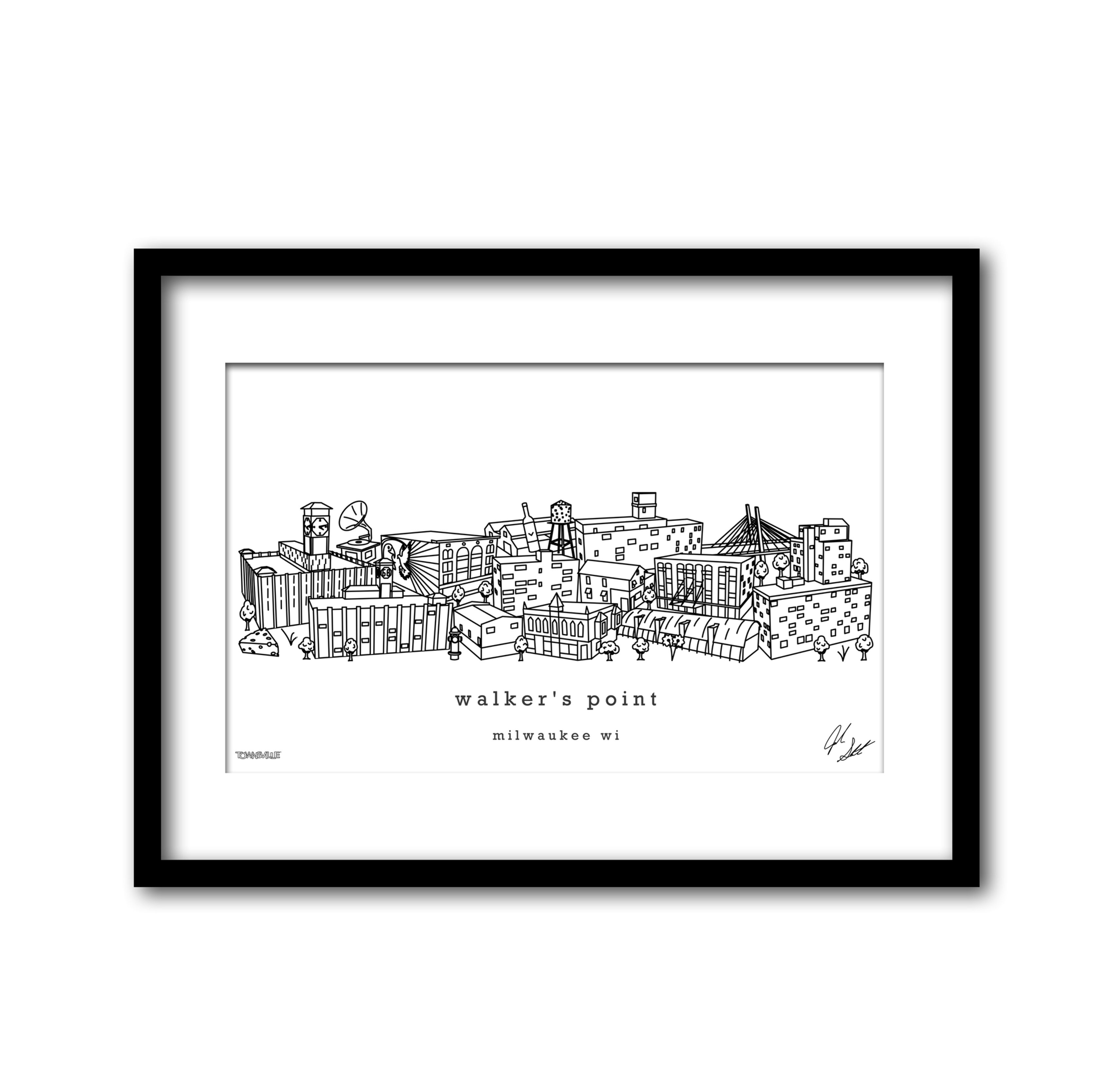 Walker's Point Wisconsin Minimalist Art Print