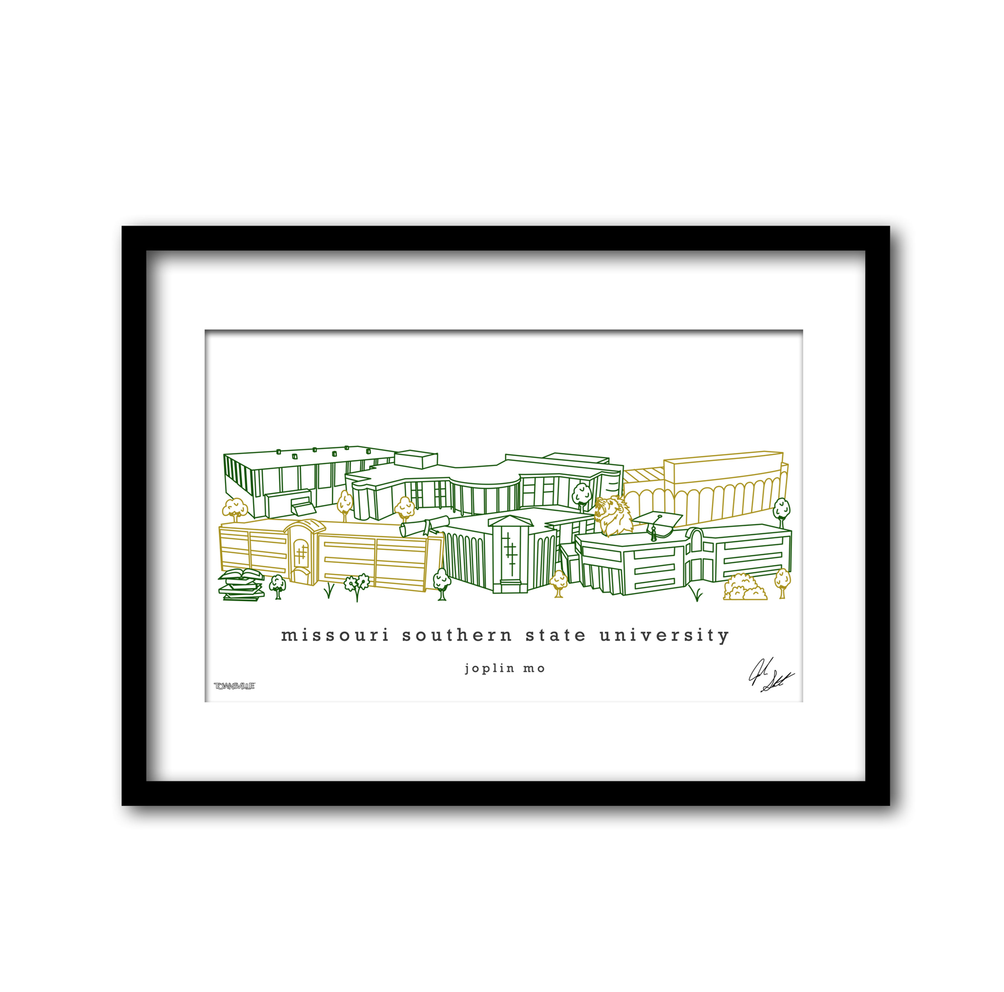 Missouri Southern State University Minimalist Art Print
