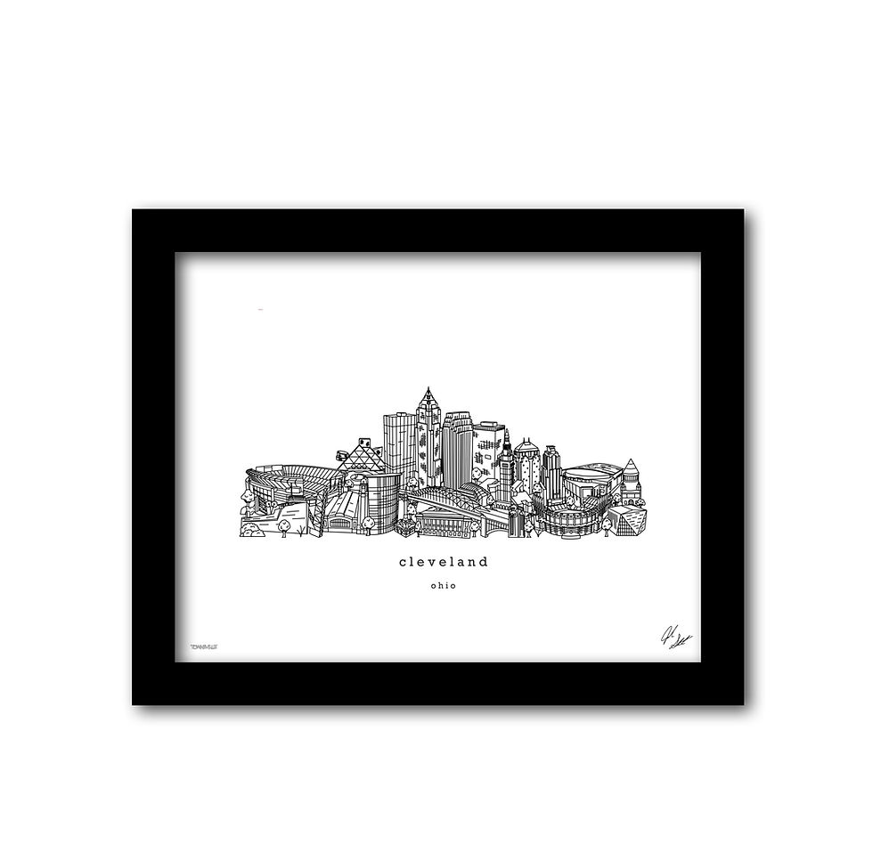 Thumbnail: Cleveland Ohio Minimalist Art Print