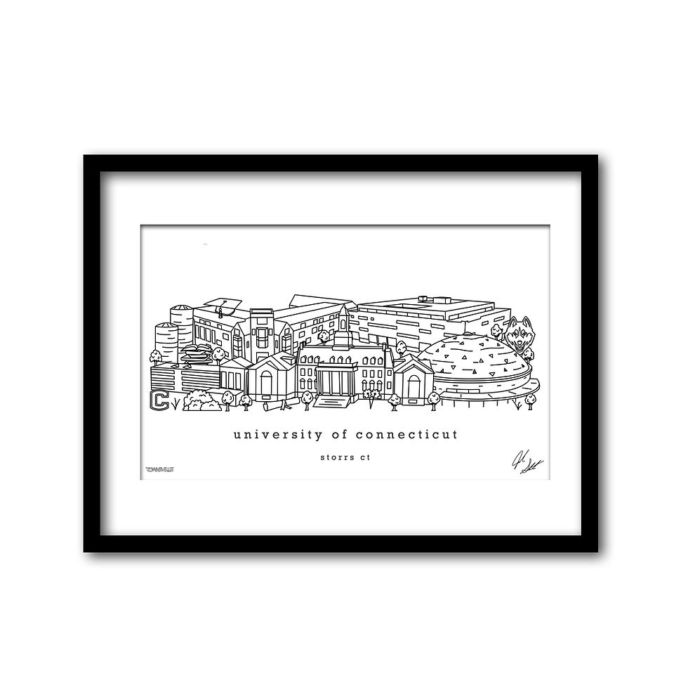 Thumbnail: University of Connecticut, Graduation Gift, Wall Art, Decor, Office, Alumni