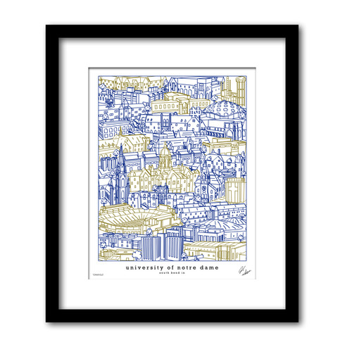 University of Notre Dame Campus Art Print | townsville