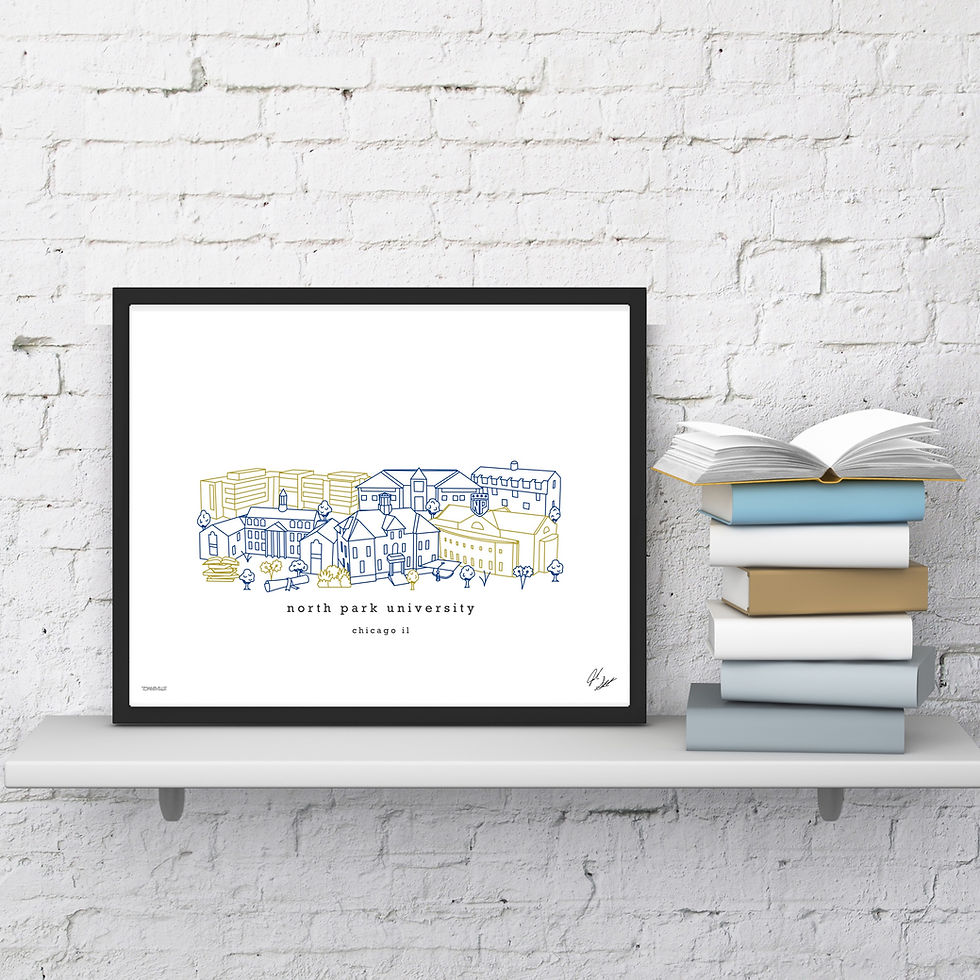 Thumbnail: North Park University Minimalist Art Print