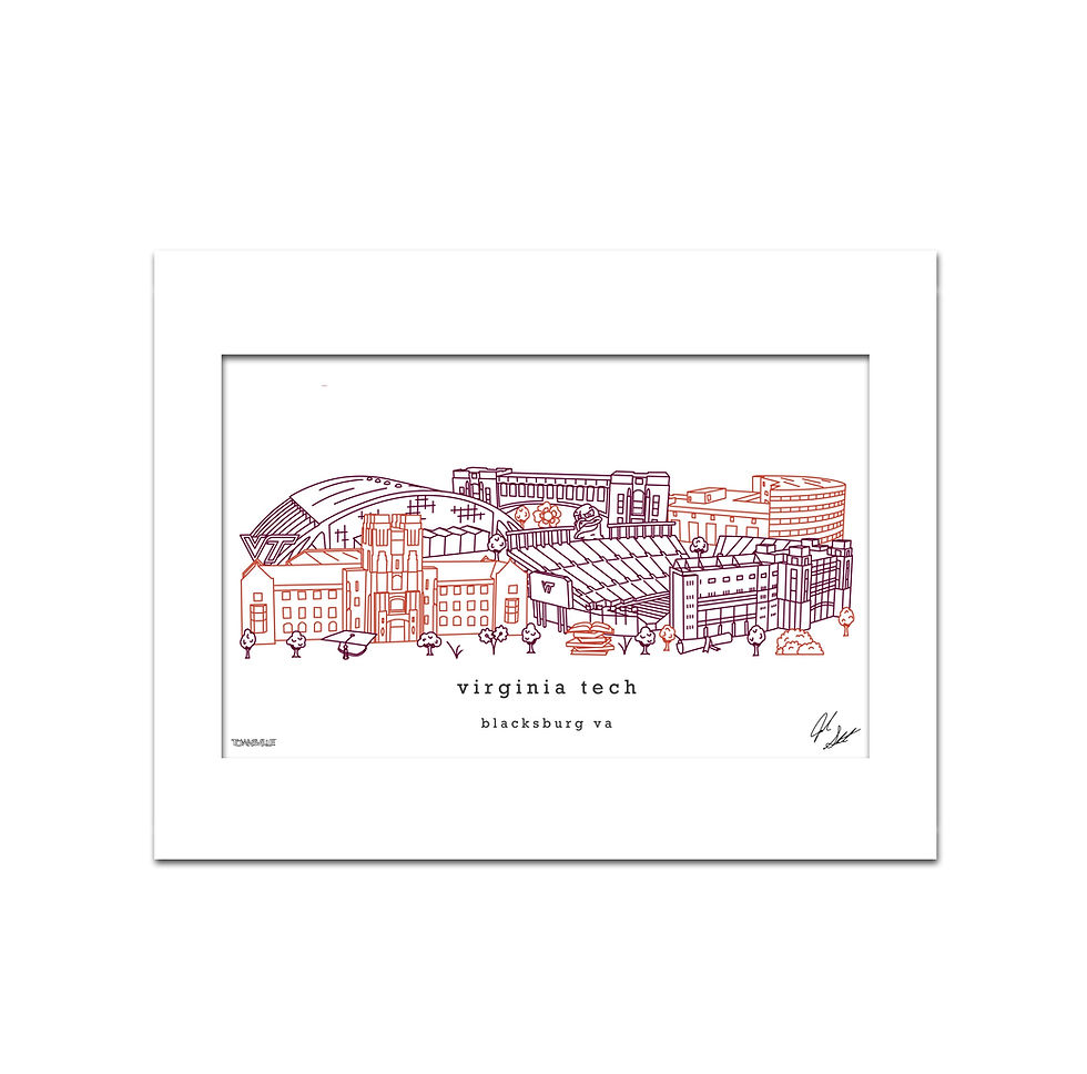 Thumbnail: Virginia Tech Minimalist Art Print