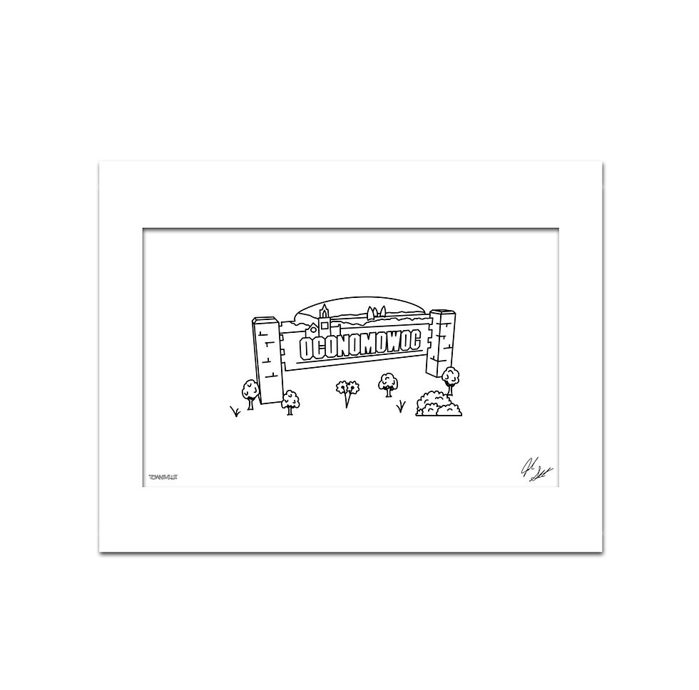 Thumbnail: Oconomowoc Sign Minimalist Art Print