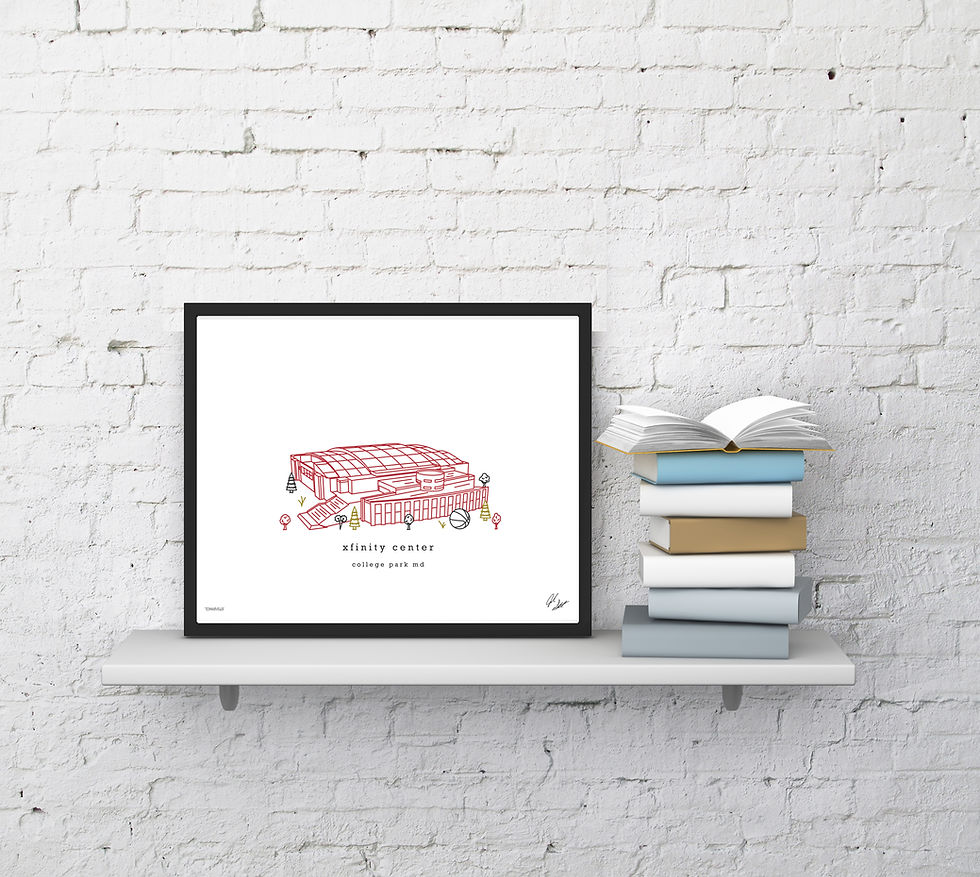 Thumbnail: Xfinity Center Minimalist Wall Decor┃Maryland Terrapins Art Print