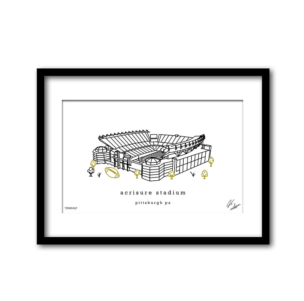 Acrisure Stadium Minimalist Wall Decor┃Pittsburgh Steelers Art Prin