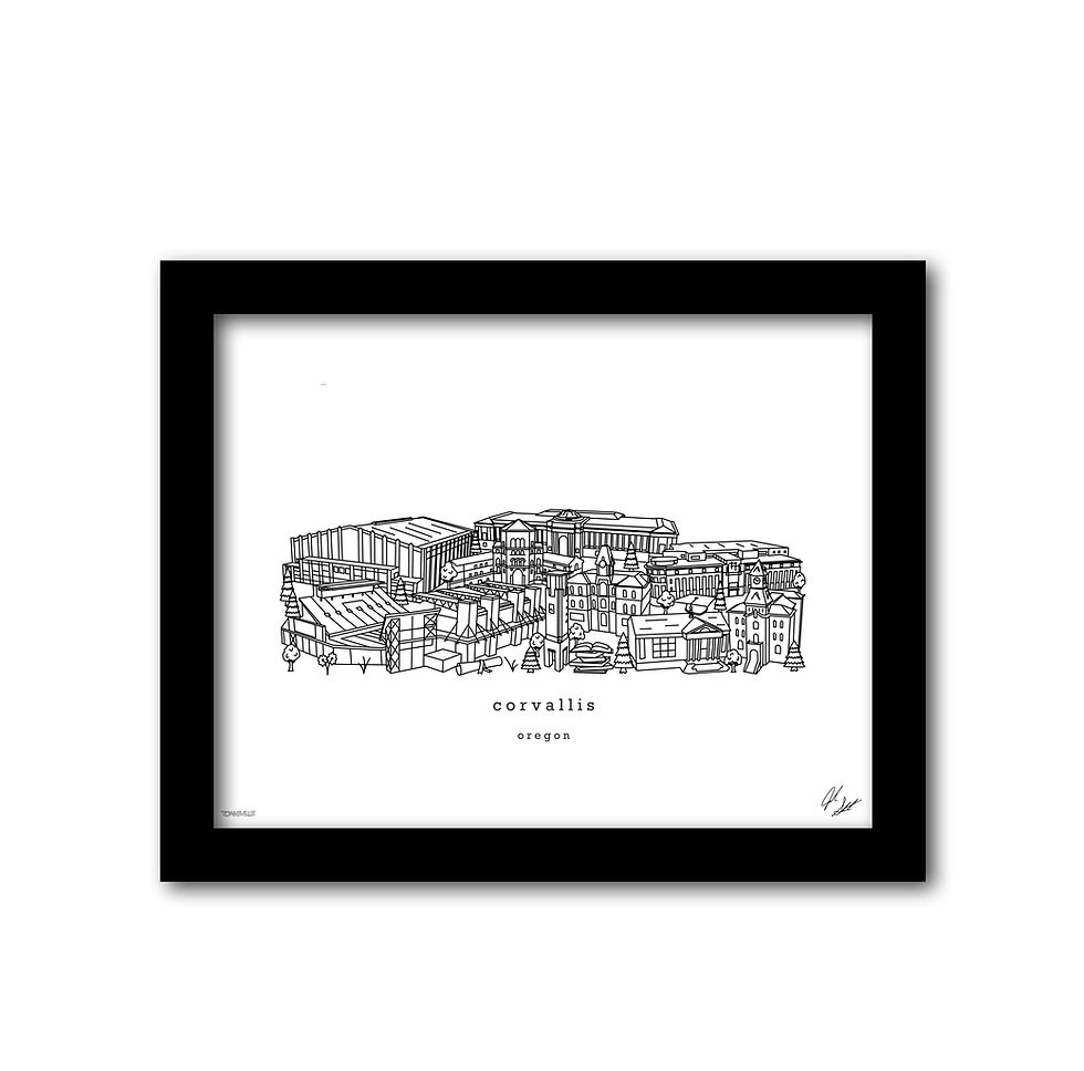 Thumbnail: Corvallis Oregon Minimalist Art Print