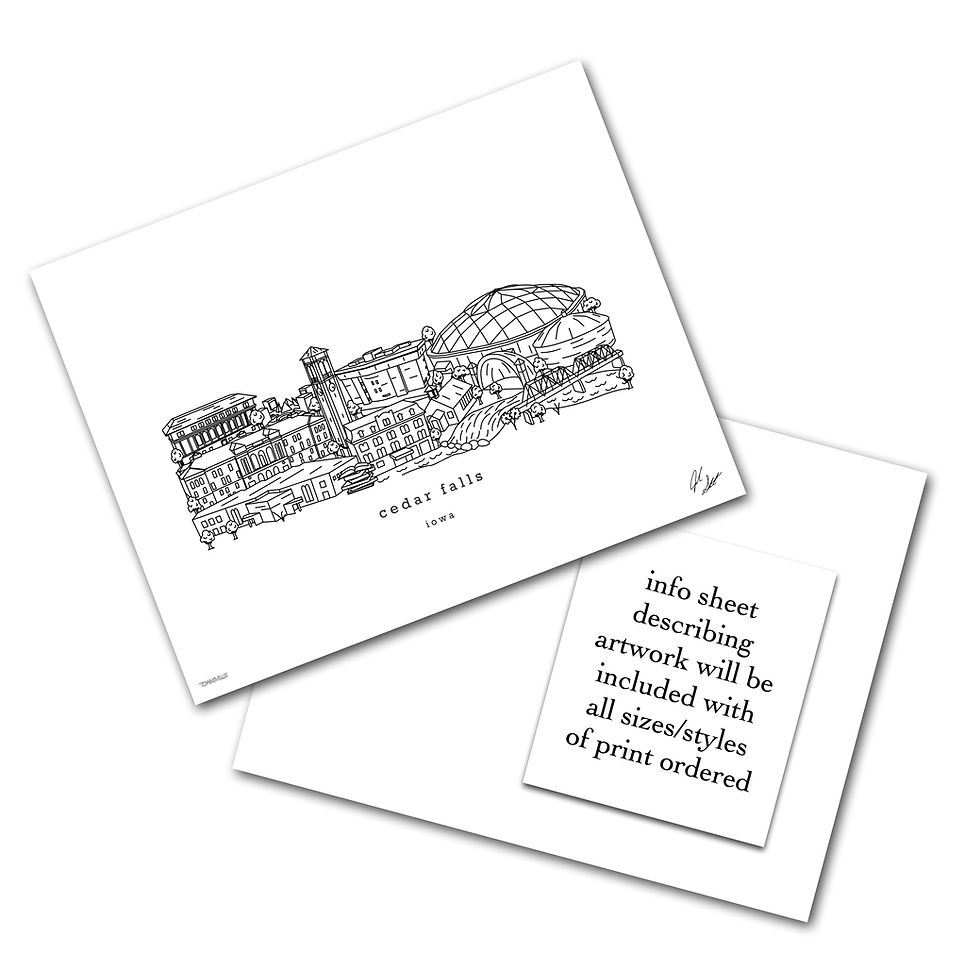 Thumbnail: Cedar Falls Iowa Minimalist Art Print