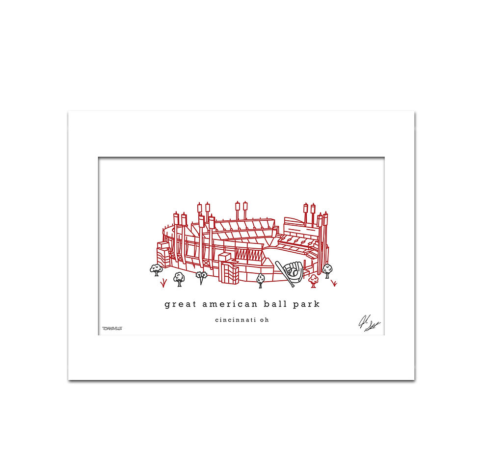 Thumbnail: Great American Ball Park Minimalist Wall Decor┃Cincinnati Reds Art