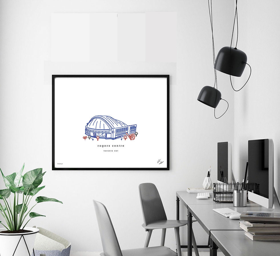 Thumbnail: Rogers Center Minimalist Wall Decor┃Toronto Maple Leafs Art Print