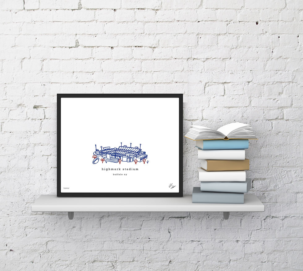 Thumbnail: Highmark Stadium Minimalist Wall Decor┃Buffalo Bills Art Print
