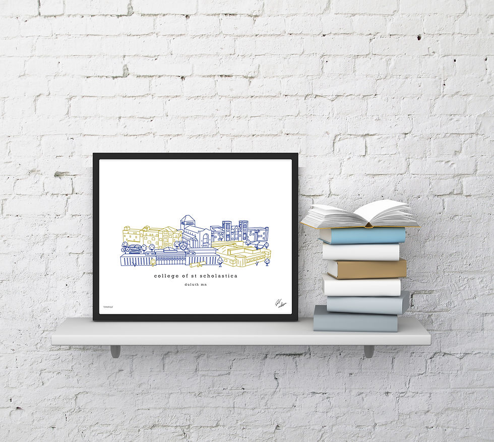 Thumbnail: College of St Scholastica Minimalist Art Print