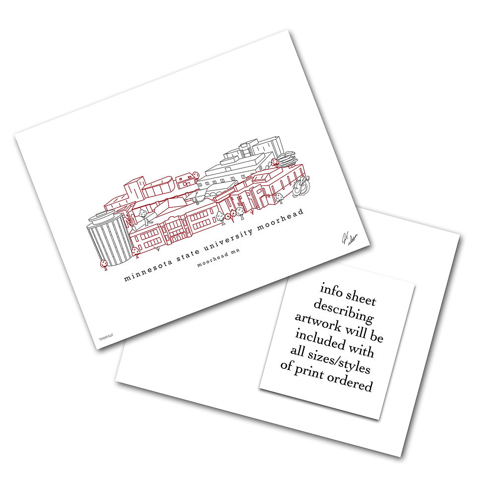 Thumbnail: Minnesota State University Moorhead Minimalist Art Print
