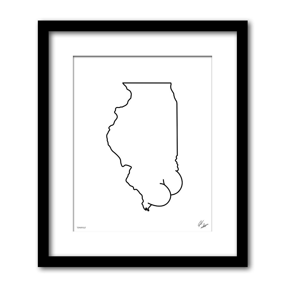 Illinois Gluteus Art Print
