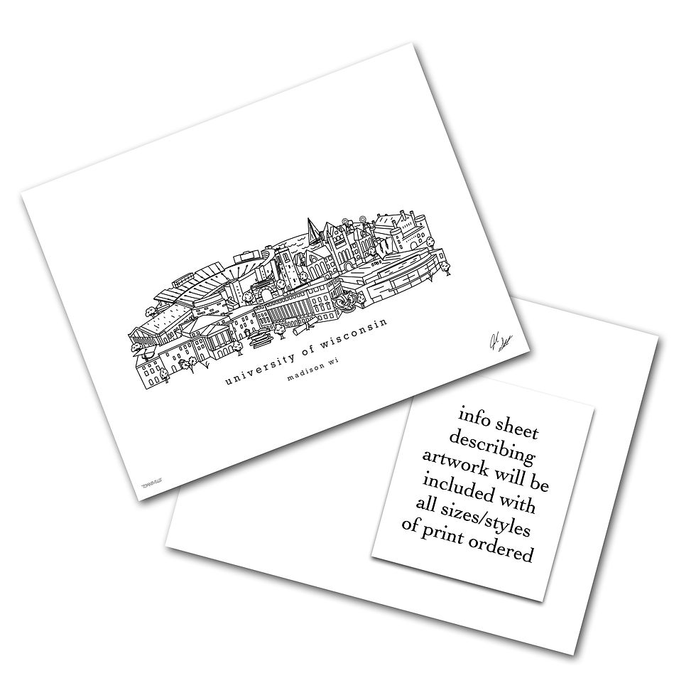 Thumbnail: University of Wisconsin Madison Minimalist Art Print