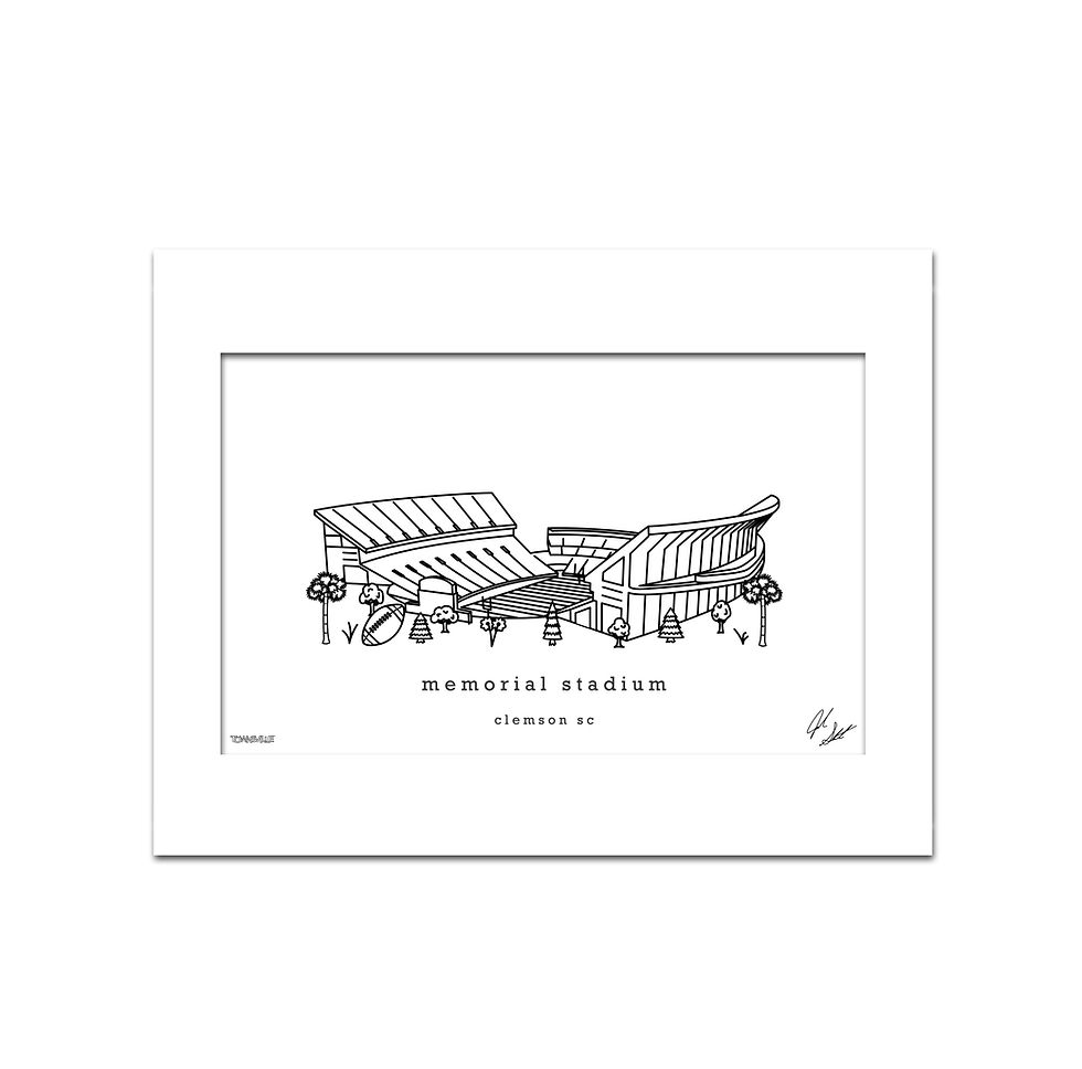 Thumbnail: Memorial Stadium Minimalist Wall Decor┃Clemson Tigers Art Print