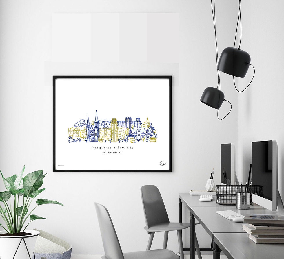 Thumbnail: Marquette University Minimalist Art Print