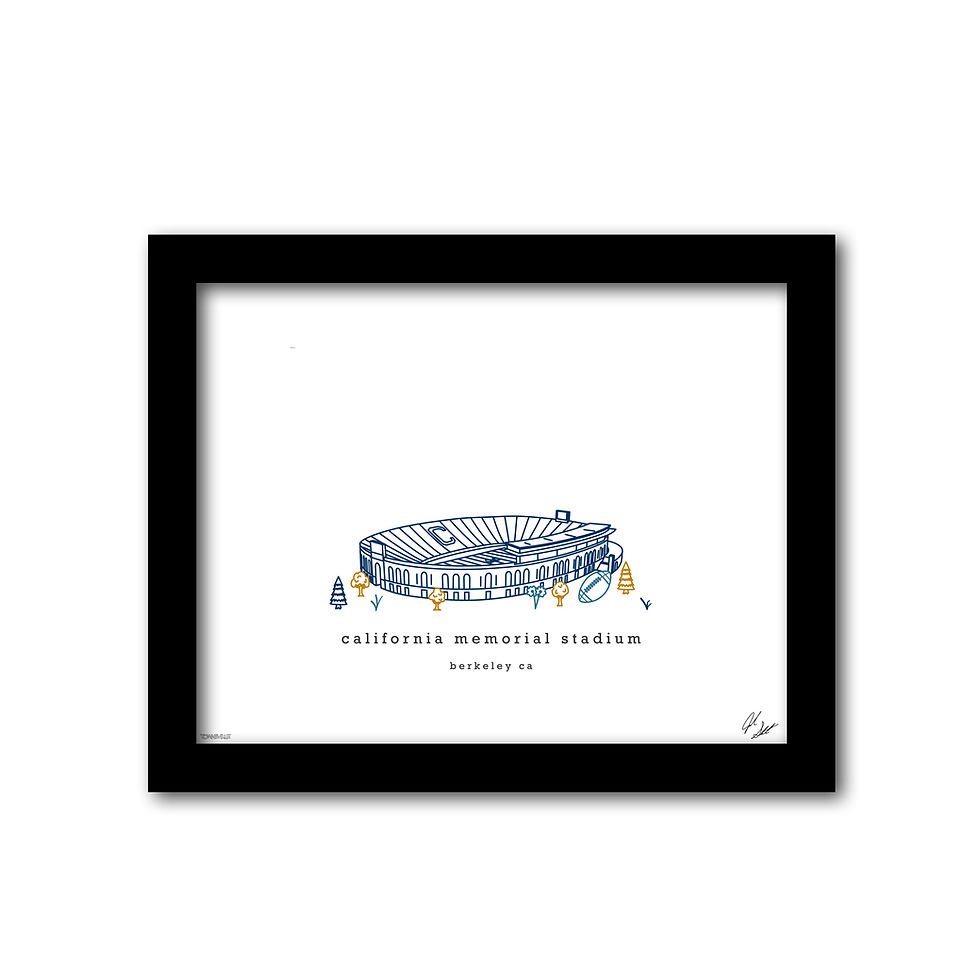 Thumbnail: California Memorial Stadium Minimalist Wall Decor┃California Golden Bears Art
