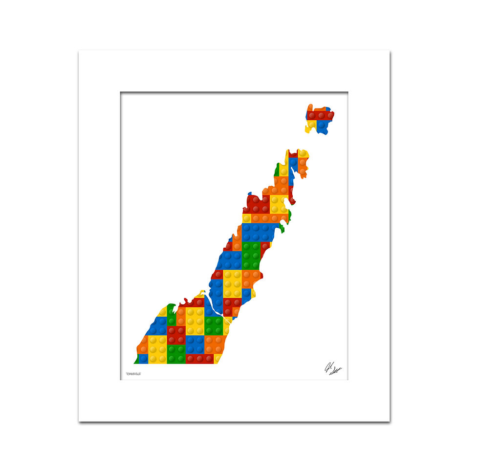 Thumbnail: Door County Wisconsin Lego Brick Art Print