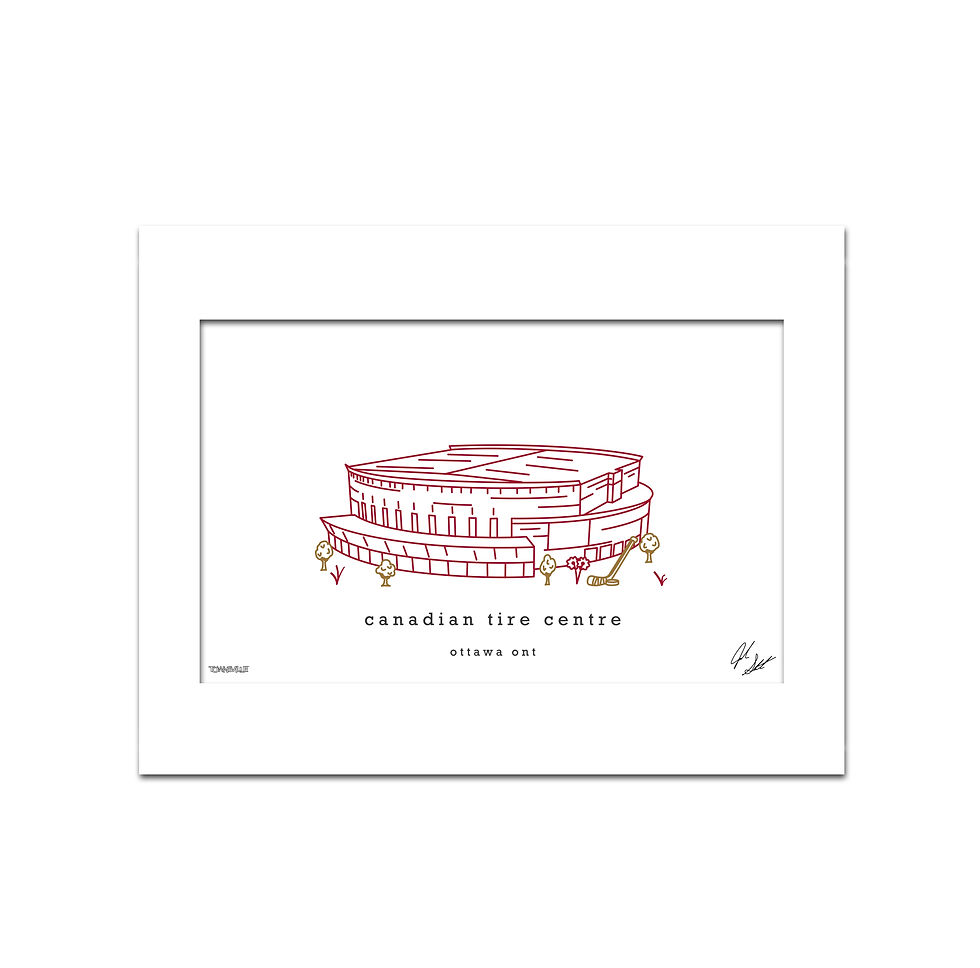 Thumbnail: Canadian Tire Centre Minimalist Wall Decor┃Ottawa Senators Art Print