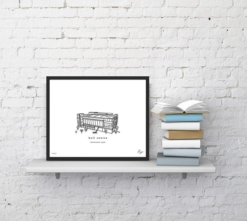 Thumbnail: Bell Centre Minimalist Wall Decor┃Vancouver Canucks Art Print