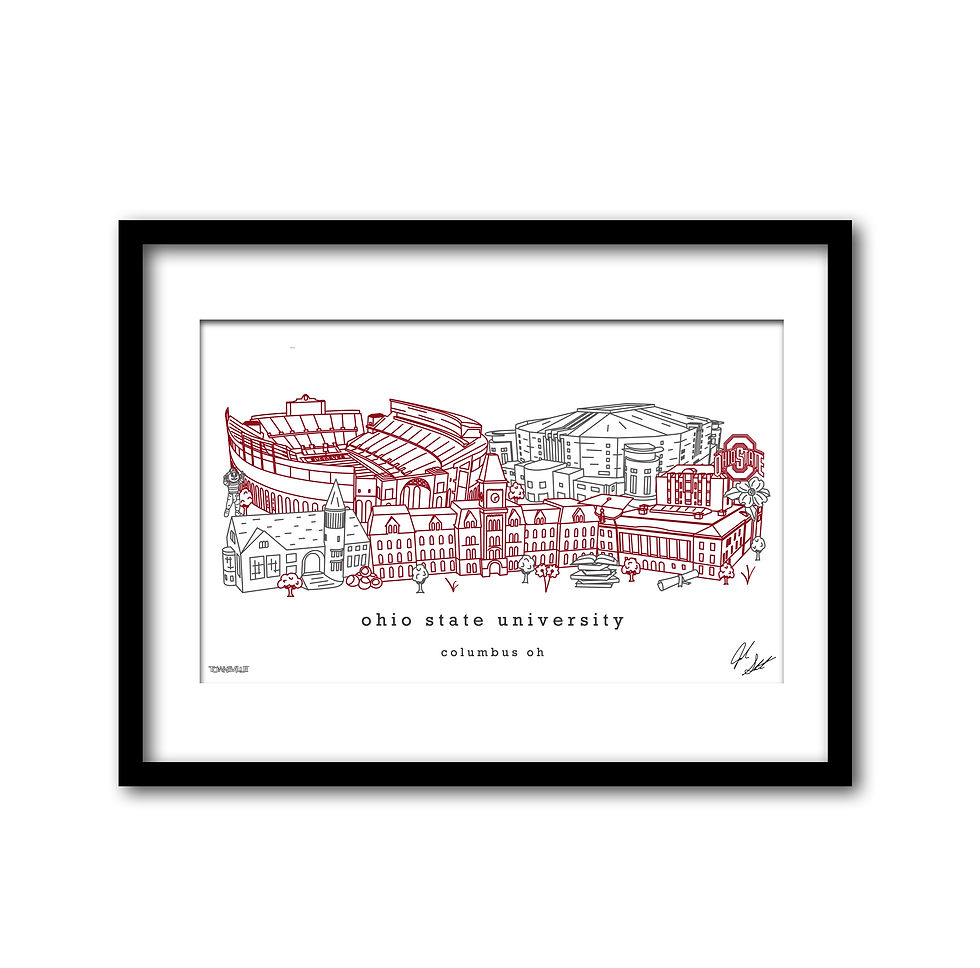 Thumbnail: Ohio State University,  Graduation Gift, Wall Art, Decor, Office, Alumni