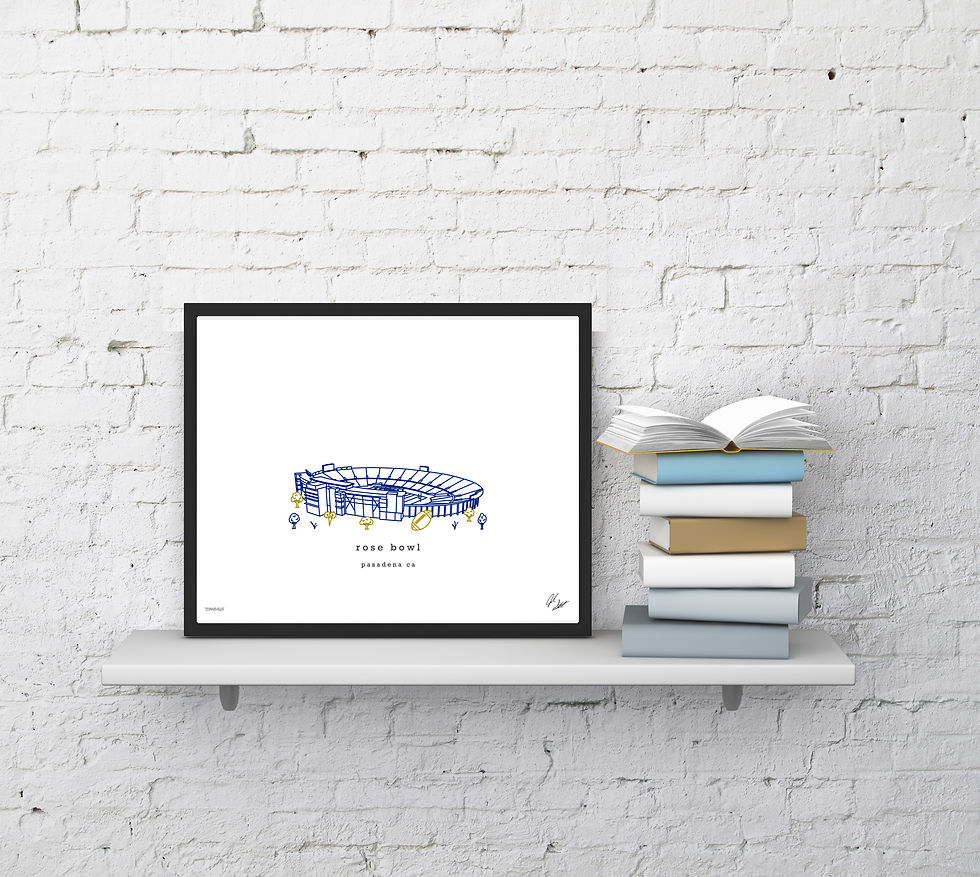 Thumbnail: Rose Bowl Minimalist Wall Decor┃UCLA Bruins Art Print
