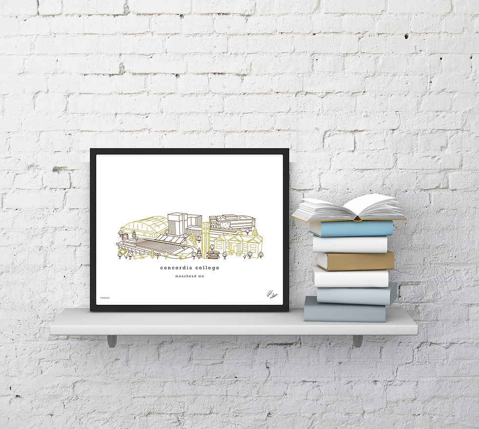Thumbnail: Concordia College Minimalist Art Print