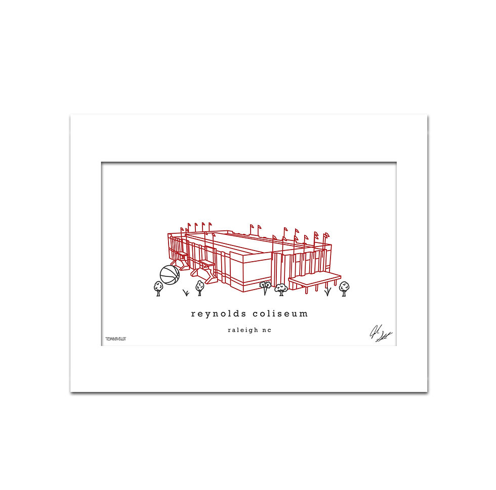 Thumbnail: Reynolds Coliseum Minimalist Wall Decor┃NC State Wolfpack Art Print