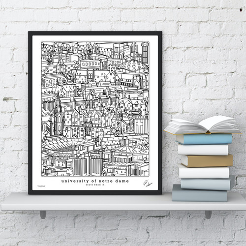 University of Notre Dame Campus Art Print | townsville